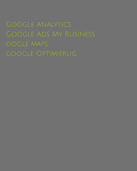 Google Analytics Google Ads My Business oogle maps google Optimierug