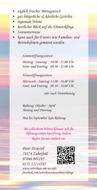 Wirtshaus am See - Flyer RS